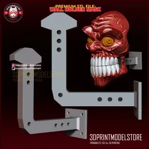 Wall Holder Mask - Helmet - Cosplay - Game - Anime FREE STL