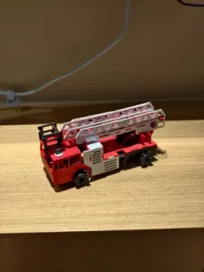 Retractable Aerial Ladder Fire Truck Snap-Fit 3D Puzzle