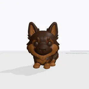 German shepherd Cute figurine