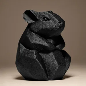 Geometric Hamster Figurine