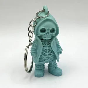 Keychain Skeleton Figure in Hoodie
