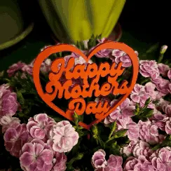 Mother's Day Heart Decoration – "Happy Mother's Day"