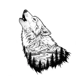 Wolf 2 Hueforge