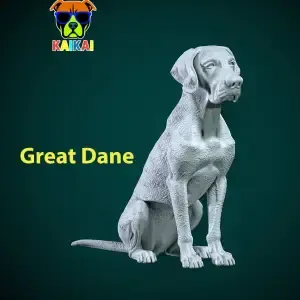 Great Dane dog model - German Mastiff dog statue - 3D print