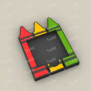 Post-It, Sticky Note Holder crayons
