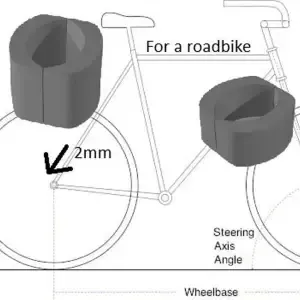 Bicycle fork lengthening block 2mm