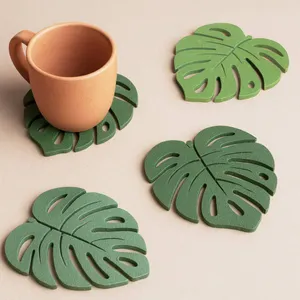 Monstera Leaf Coaster Set, 3D Tropical Printable STL File,