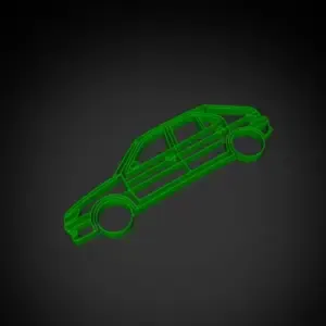 Peugeot 306 Hatchback Silhouette Wall Art