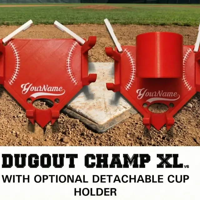 Dugout Champ XL - Baseball Softball Fence Caddy Organizer