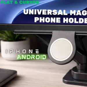 Universal MagSafe Under-Monitor Phone Holder Flat & Curved