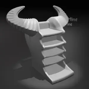 Horned Demon Head Desk Organizer – 3D Print Model STL File