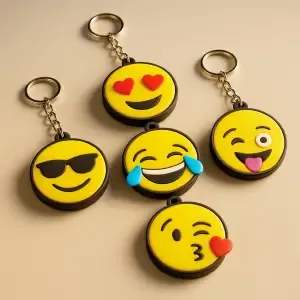 Emoji Keychain Set (5pcs) – Cute and Fun Emoji Keyrings!