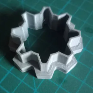 Gear cutter for polymeric clay or cookies