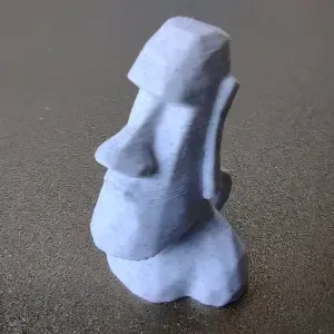 Low Poly Moai Keychain / Keyring
