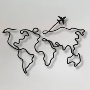 World map wall decoration