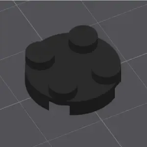 Lego compatible 2x2 round plate