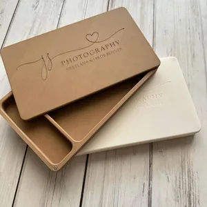 Customizable Wooden Photo Box with USB Slot(13×18 cm Photo)