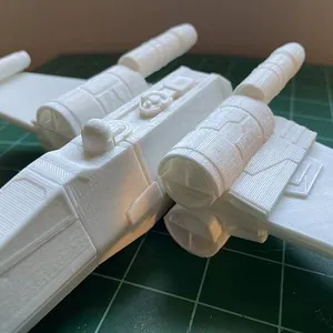 X-wing with foldable wings and R2-D2 button.