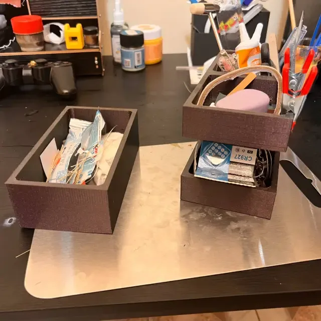 Storage shelf on desk