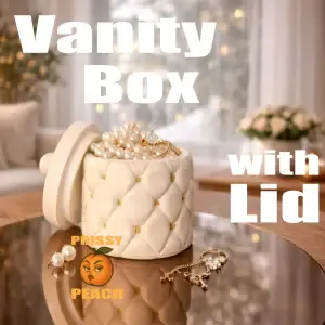 Aesthetic Vanity Box - Quilted Organizer Decor