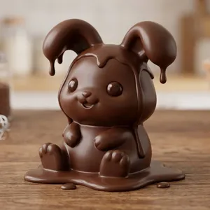 Melted chocolate bunny