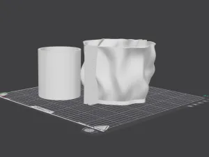 Modern Silicone Mold for Concrete Candle Holders or Planters