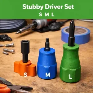 Stubby Hex Bit Driver 1/4 inch – S / M / L