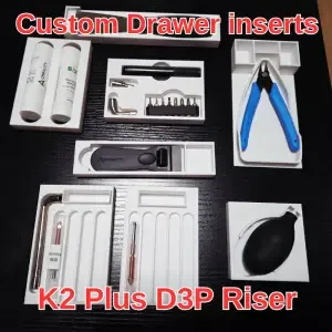 K2 Plus D3P Riser custom drawer inserts