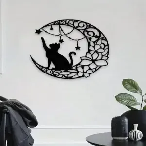 cat moon flower twinkles star
