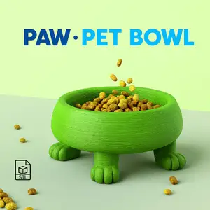 Pet Paw Bowl, Surprise for Animal Lovers, Cat or Dog Birthday