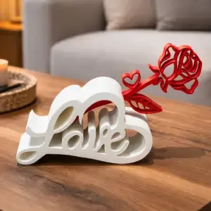 LOVE MELTED WITH HEART / TEXT STAND / VALENTINE