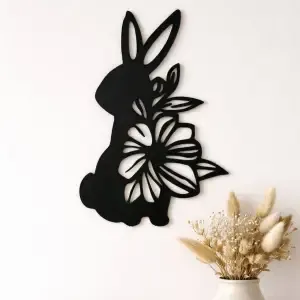 Floral Bunny Wall Art