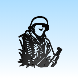 Based on a famous picture of Bulge battle. WW2