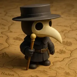 Plague Doctor Figurine D&D tabletop miniature