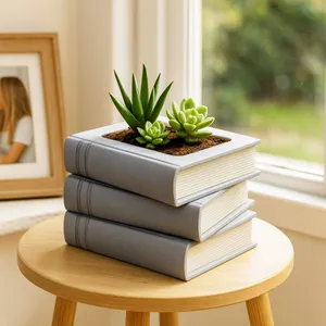 Book Planter, Succulent & Cactus Pot, Book Plant Shelf