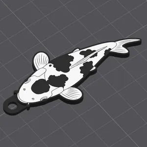 Shiro Koi Keychain / Keyring