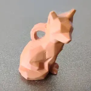 Low Poly Fox Keychain / keyring