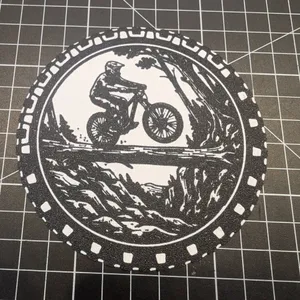 Mountainbike MTB Downhill Wallart Medal Keychain
