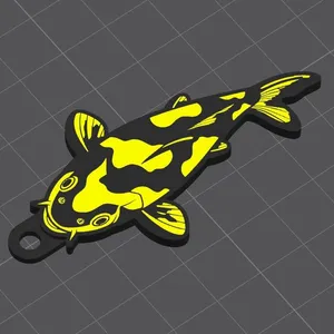 Ki Utsuri Koi Keychain / Keyring