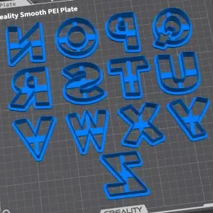 Letter Cookie Cutters N-Z - 2 Inch Size