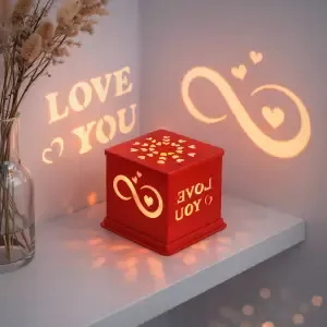 I Love You Candle Holder / Romantic Light Box Gift