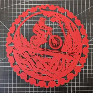 MTB Downhill Wallart simple in single color