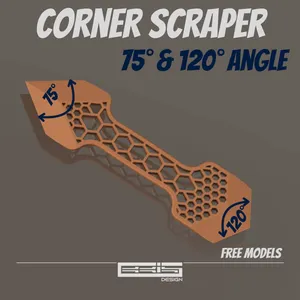 Corner Scraper — 75° & 120° angles (dual-ended)
