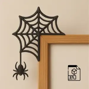 Halloween Door Corner Decor, Spider - Web Shaped