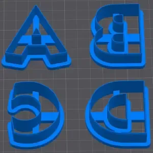 Letter Cookie Cutters A-M - 2 Inch Size