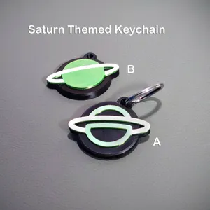 Saturn Themed Keyring