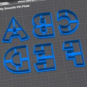Letter Cookie Cutters A-M - 3 Inch Size