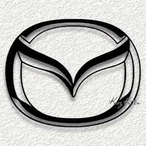 mazda emblem car logo wall art home decor