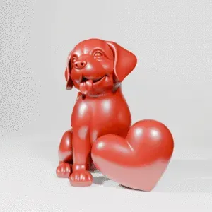 Puppy with heart 2