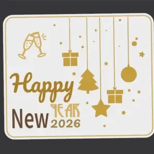 Happy New Year 2026 Christmas Card